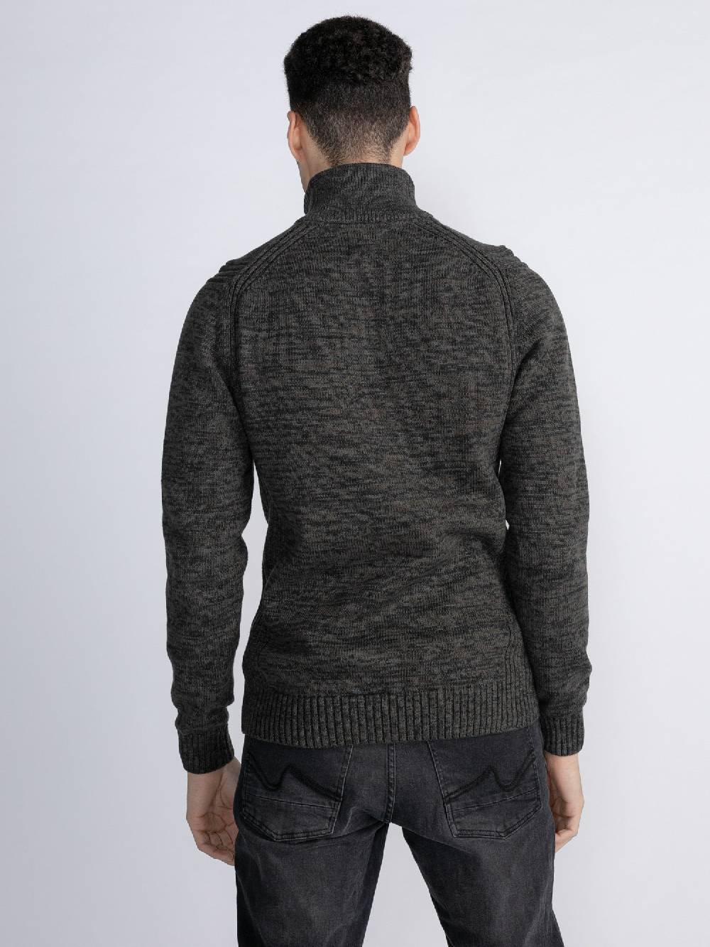 Petrol M-3030-Kwc206 - Men Knitwear Collar (6143 Forest Night) Günstiger Verkauf