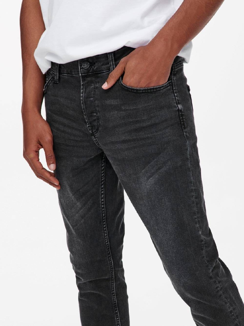 Only & Sons ONSLOOM Life Slim Black (PK 9614) Kauf eins, bekomm eins gratis