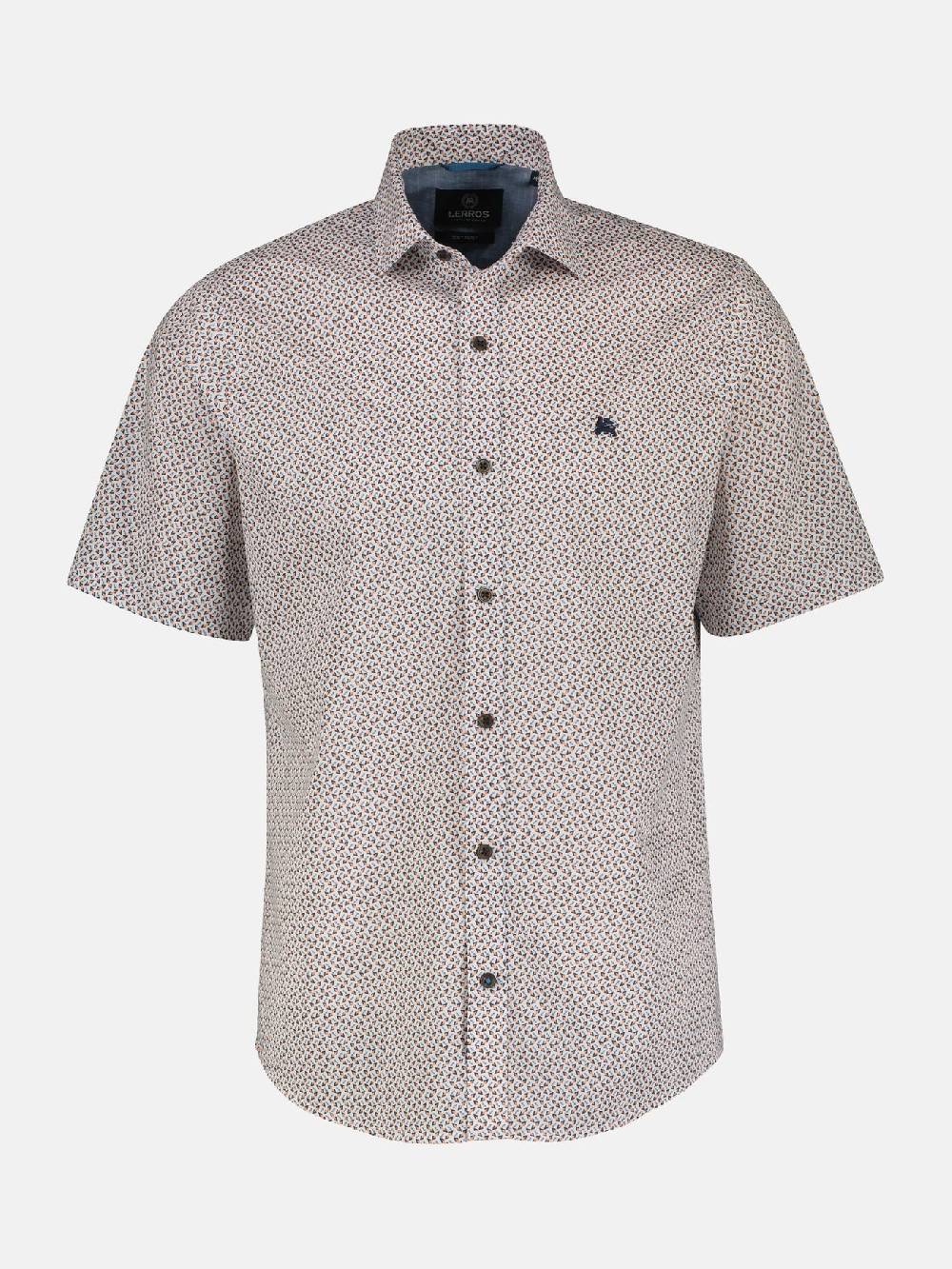 Lerros 2432303 SHIRT MET HALVE MOUW EN GEOMETRISCHE PRINT (927 MELLOW PEACH) Super Sparpreis