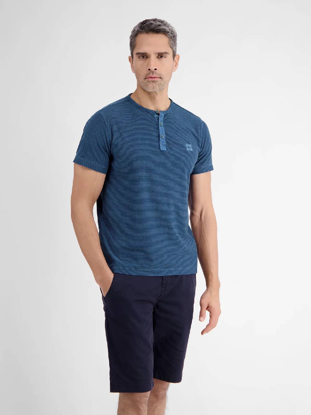 Lerros 2423910 GESTREEPT SERAFINO OVERHEMD (448 STORM BLUE) Neueste Stile