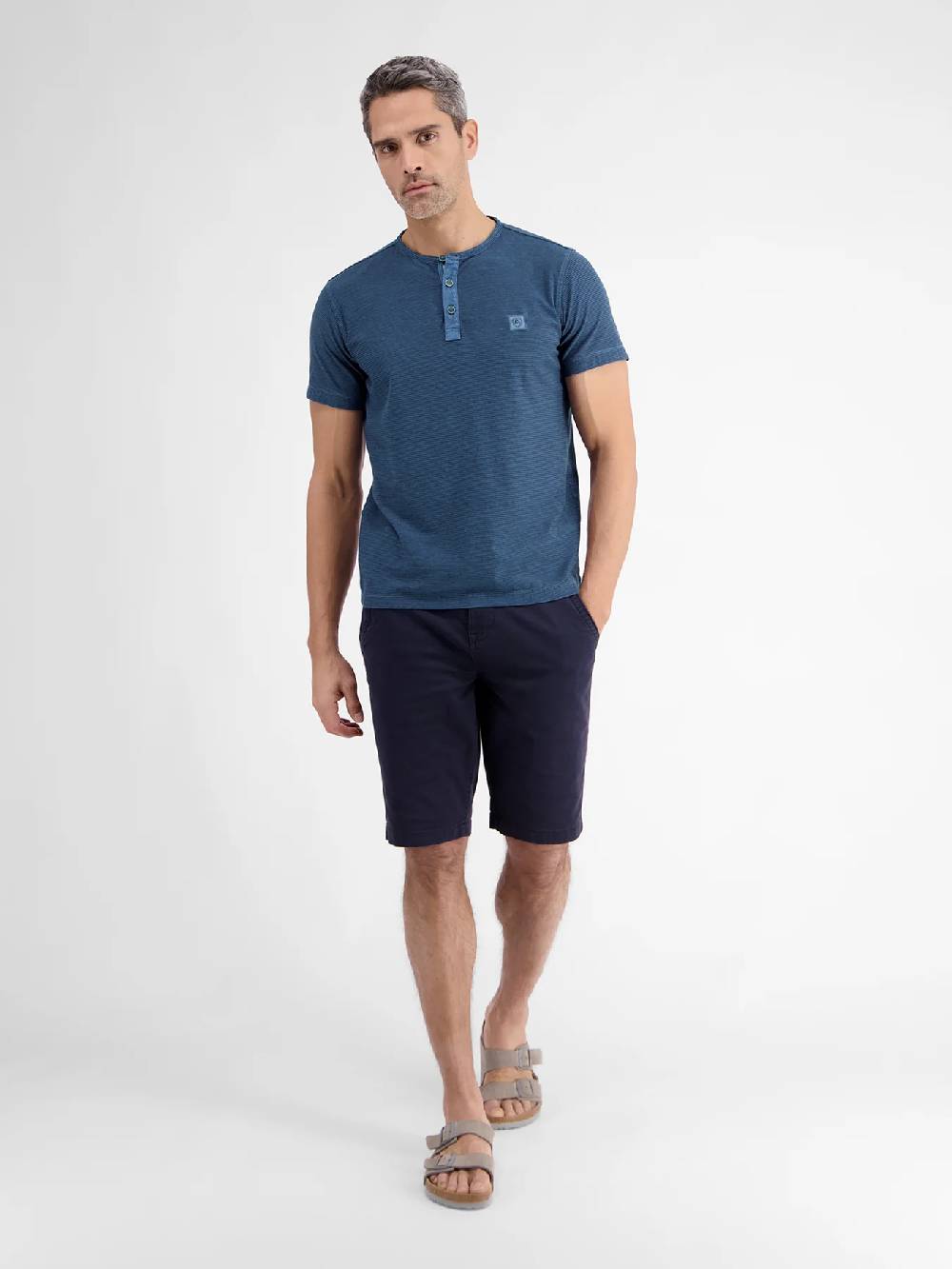 Lerros 2423910 GESTREEPT SERAFINO OVERHEMD (448 STORM BLUE) Neueste Stile