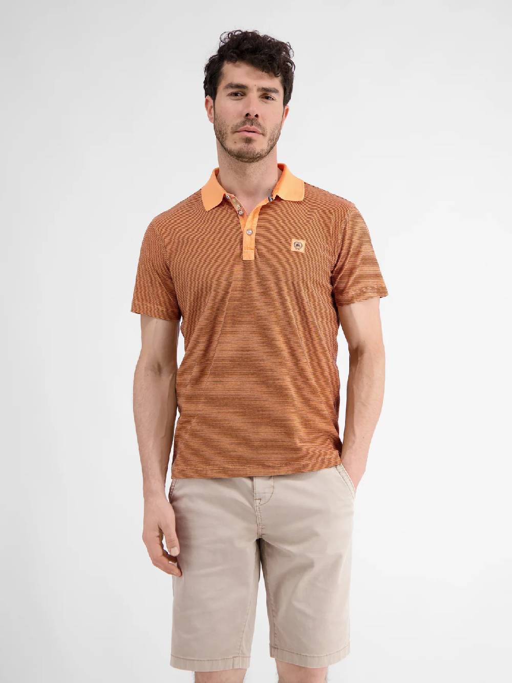Lerros 2423211 GESTREEPT POLOSHIRT (927 MELLOW PEACH) Letzter Tag