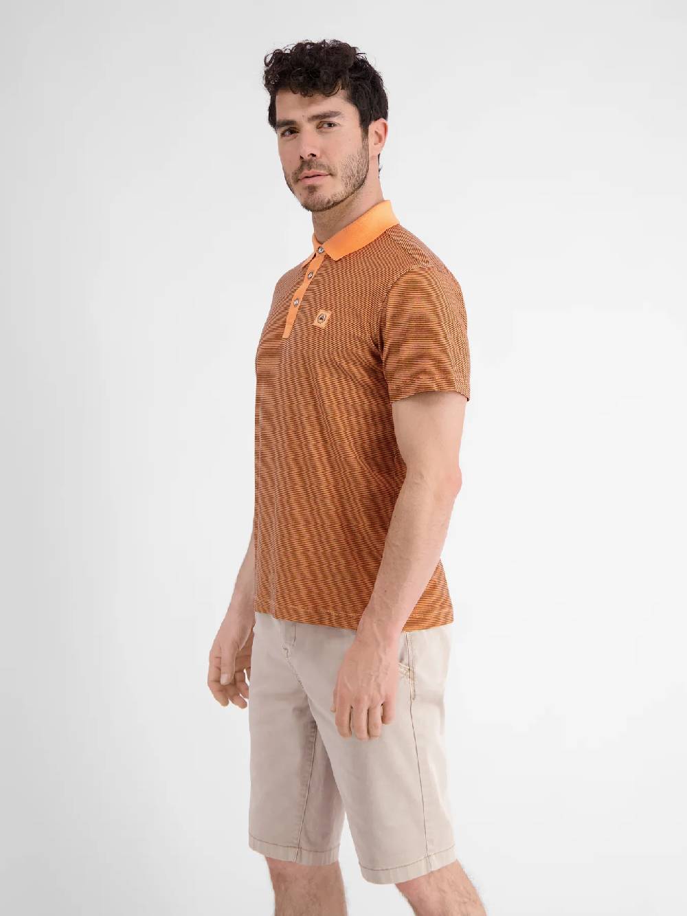 Lerros 2423211 GESTREEPT POLOSHIRT (927 MELLOW PEACH) Letzter Tag