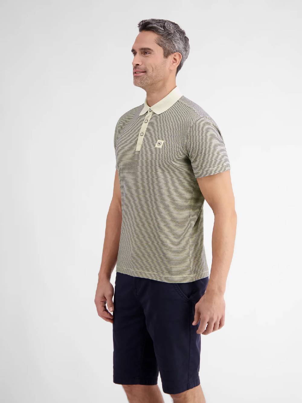 Lerros 2423211 GESTREEPT POLOSHIRT (705 LIGHT DUNE BEIGE) Zeitbegrenzte Promotion