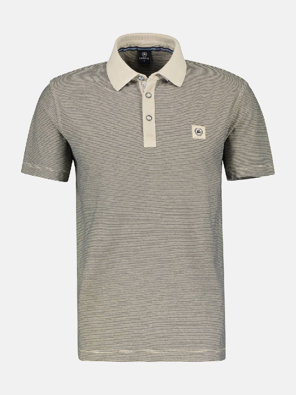 Lerros 2423211 GESTREEPT POLOSHIRT (705 LIGHT DUNE BEIGE) Zeitbegrenzte Promotion