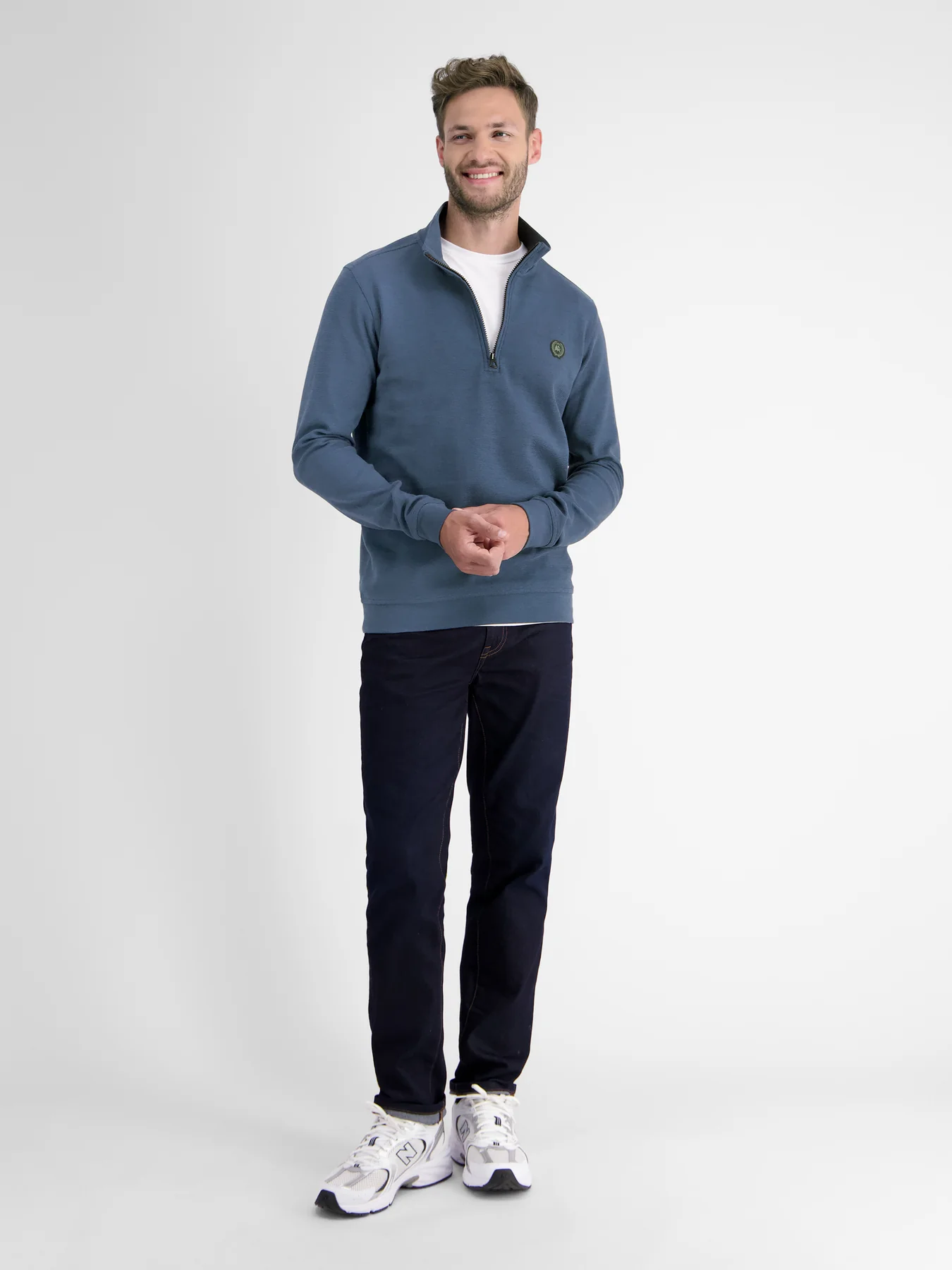 Lerros 23D4402 GESTRUCTUREERDE SWEATBROEK (448 STORM BLUE) Nur für heute