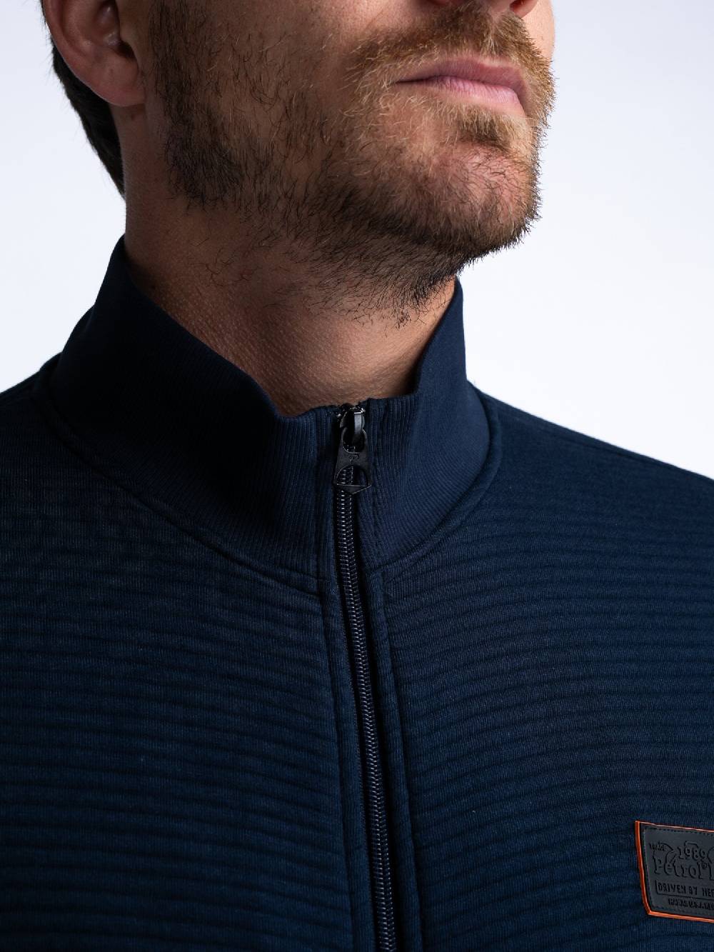 Petrol M-1040-SWC333 MEN VEST COLLAR ZIP (Navy 5178) Discount Store für neue Produkte