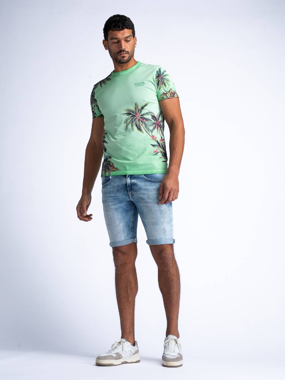 Petrol BLIZZARD DENIM SHORT RELAXED FIT M-1040-SHO003 (light indigo 5713) Günstiger Verkauf