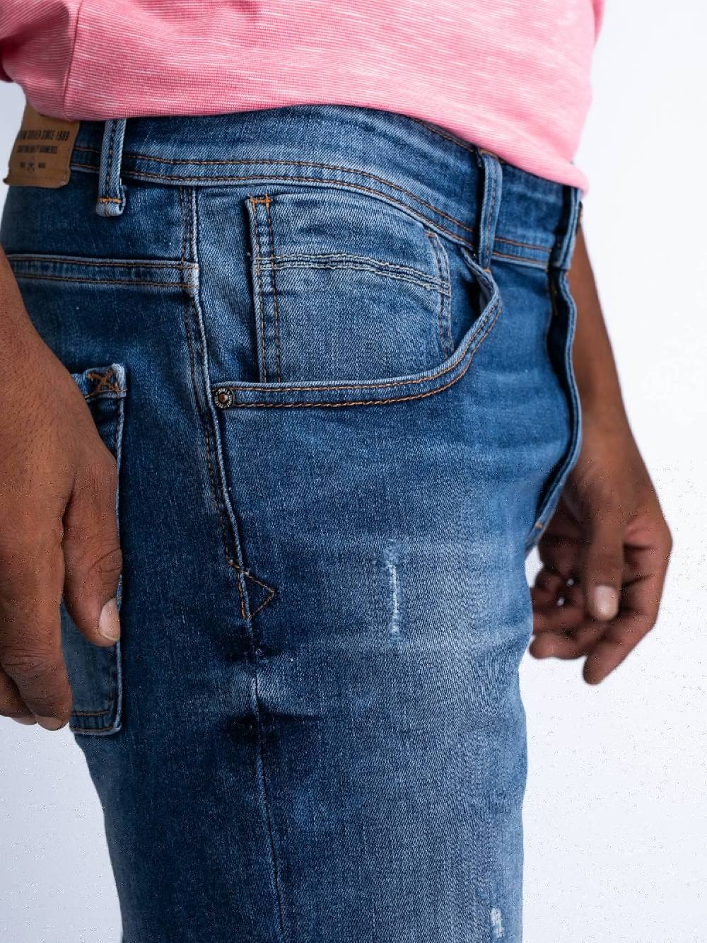 Petrol BLIZZARD DENIM SHORT RELAXED FIT M-1040-SHO003 (medium stone 5755) Fabrikverkauf