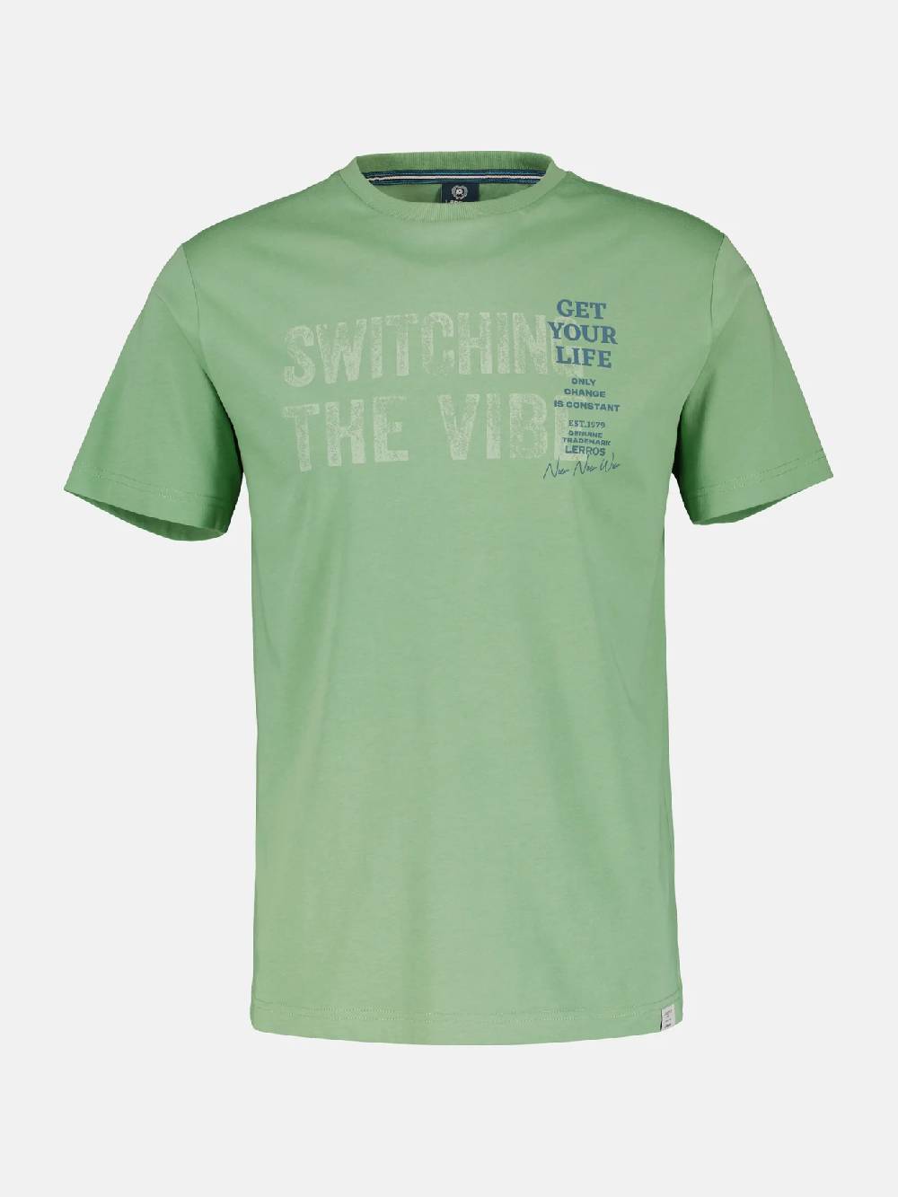 Lerros 2423005 EFFEN T-SHIRT PRINT OP DE BORST (612 SAGE GREEN) Begrenzt auf 3 Tage