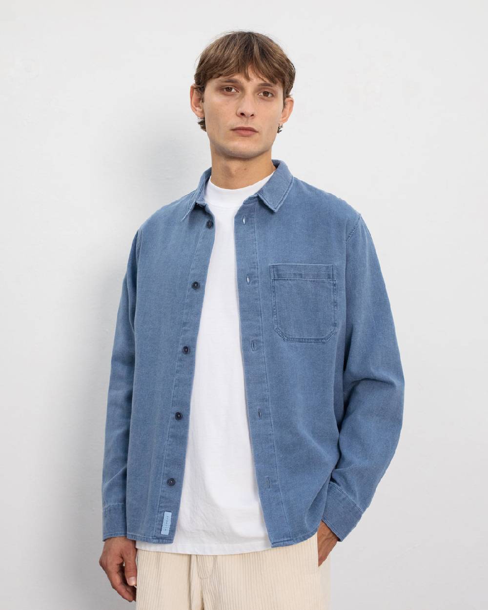 Rotholz Denim Hemd Recycelte Baumwolle - Blau Große Rabatte