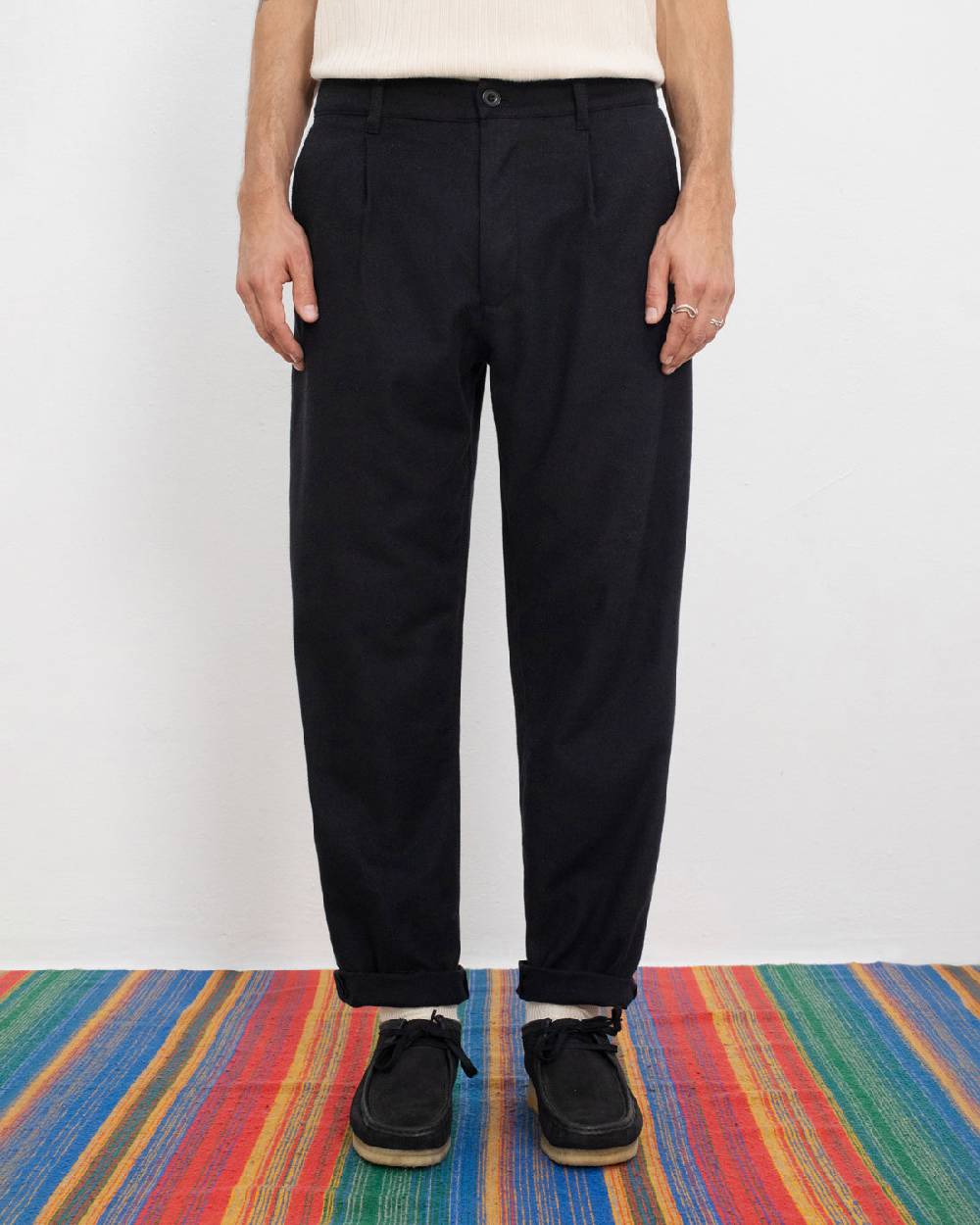 Rotholz Everyday Flanell Hose Bio Baumwolle - Schwarz JETZT KAUFEN