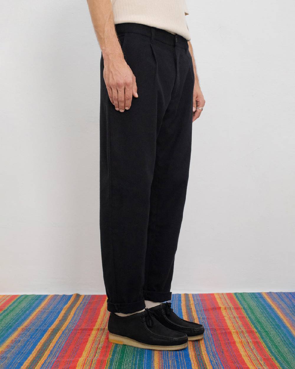 Rotholz Everyday Flanell Hose Bio Baumwolle - Schwarz JETZT KAUFEN