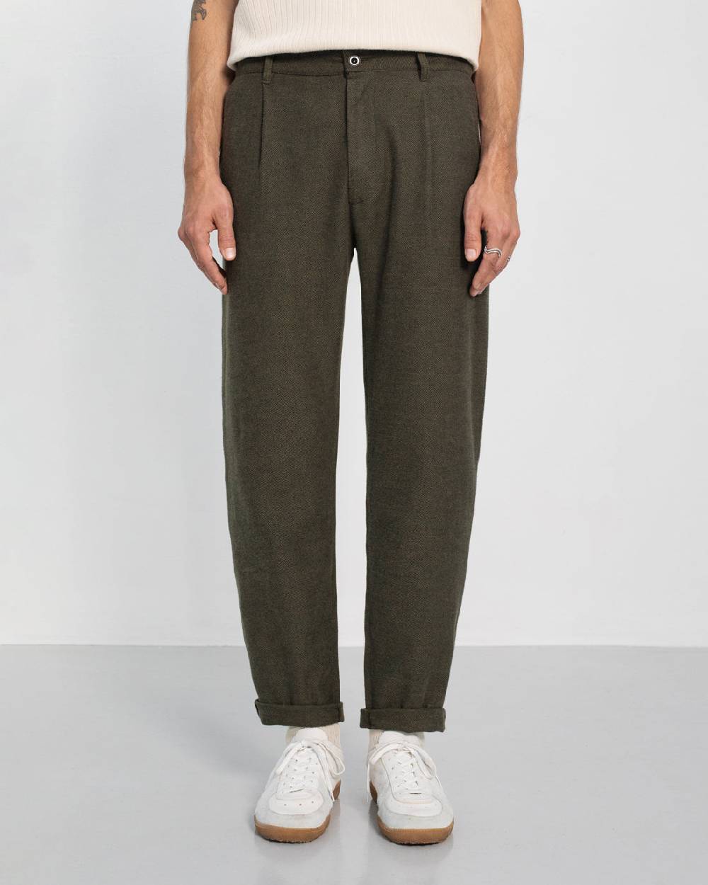 Rotholz Everyday Flanell Hose Bio Baumwolle - Grün Neueste Stile