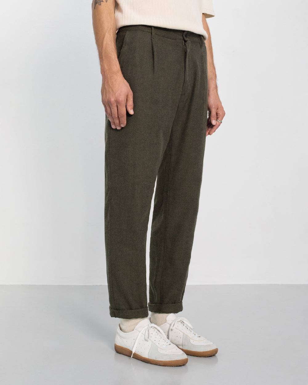 Rotholz Everyday Flanell Hose Bio Baumwolle - Grün Neueste Stile