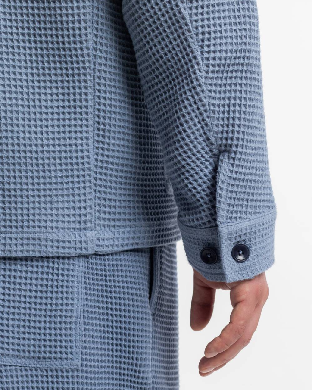 Rotholz Workwear Jacke Waffle Cotton - Hellblau Super Rabatt