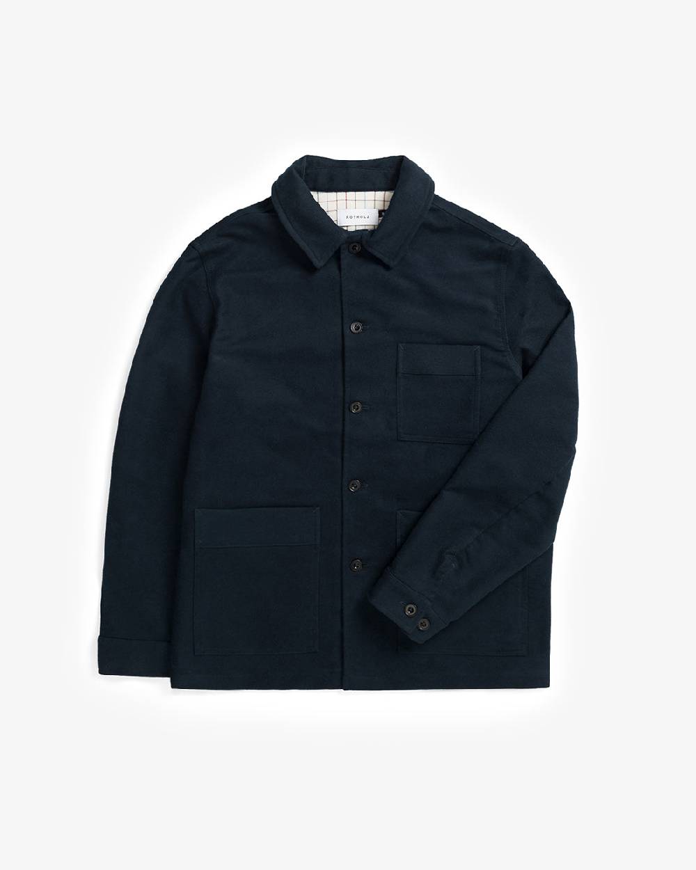 Rotholz Schwere Moleskin Jacke Bio Baumwolle - Blau Kostenloser Versand international