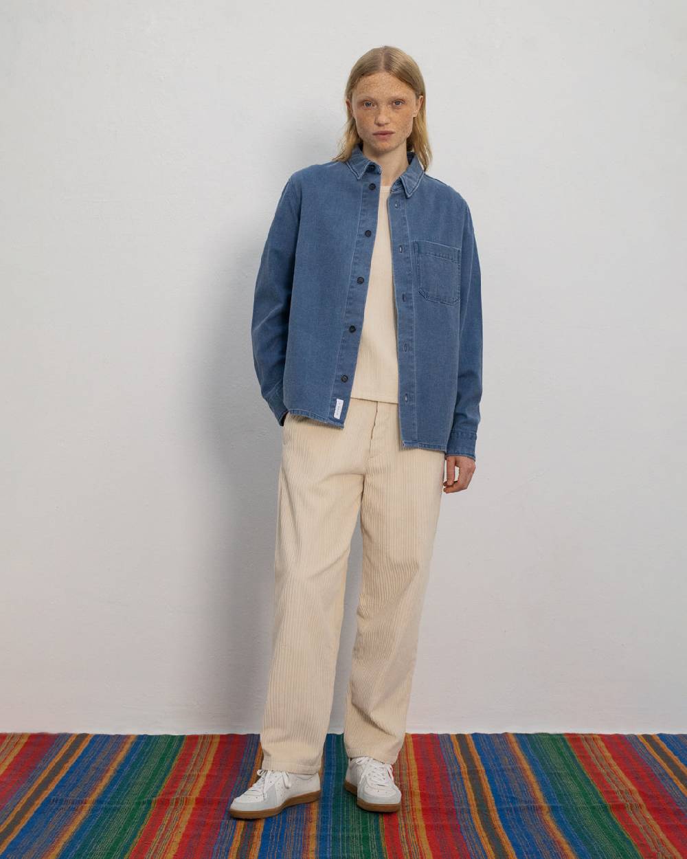 Rotholz Denim Hemd Recycelte Baumwolle - Blau Sonderangebot