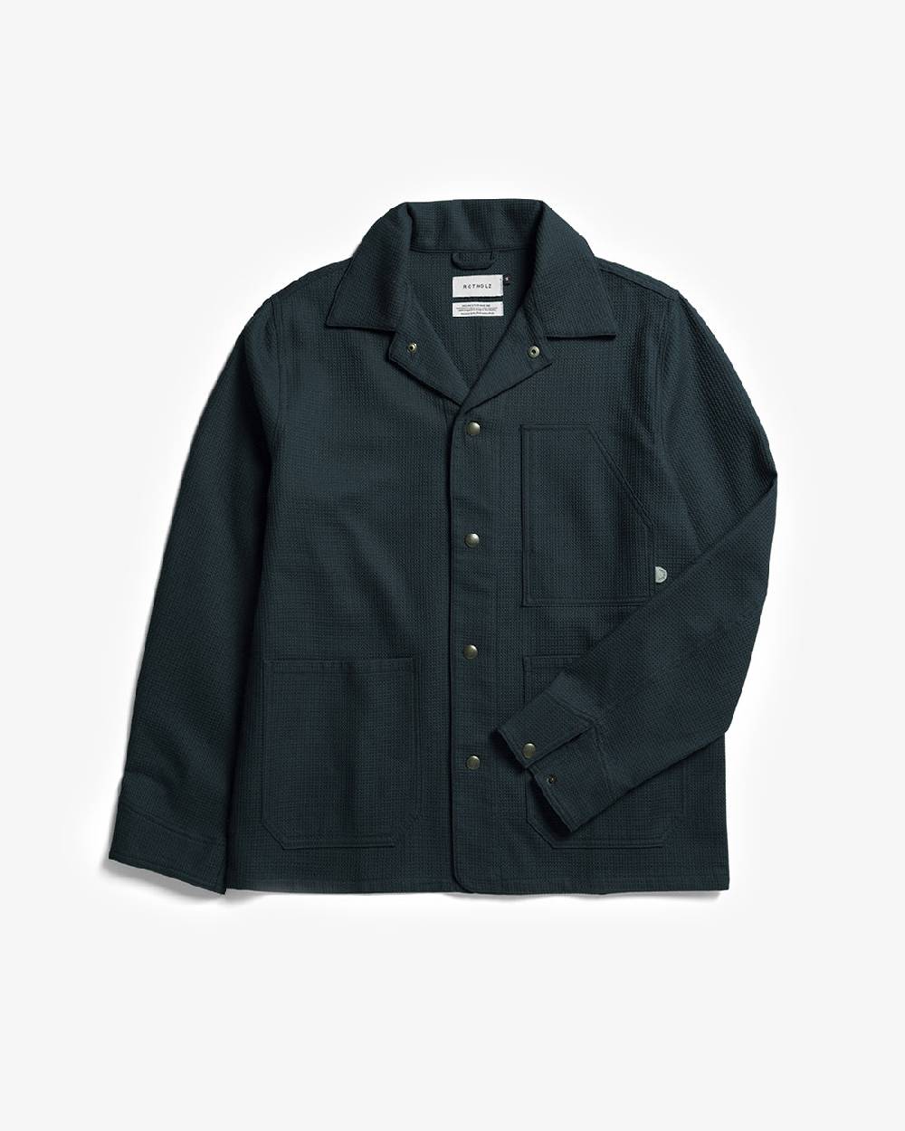Rotholz Leichte Jacke Waffle Cotton - Blau Heißer Verkauf