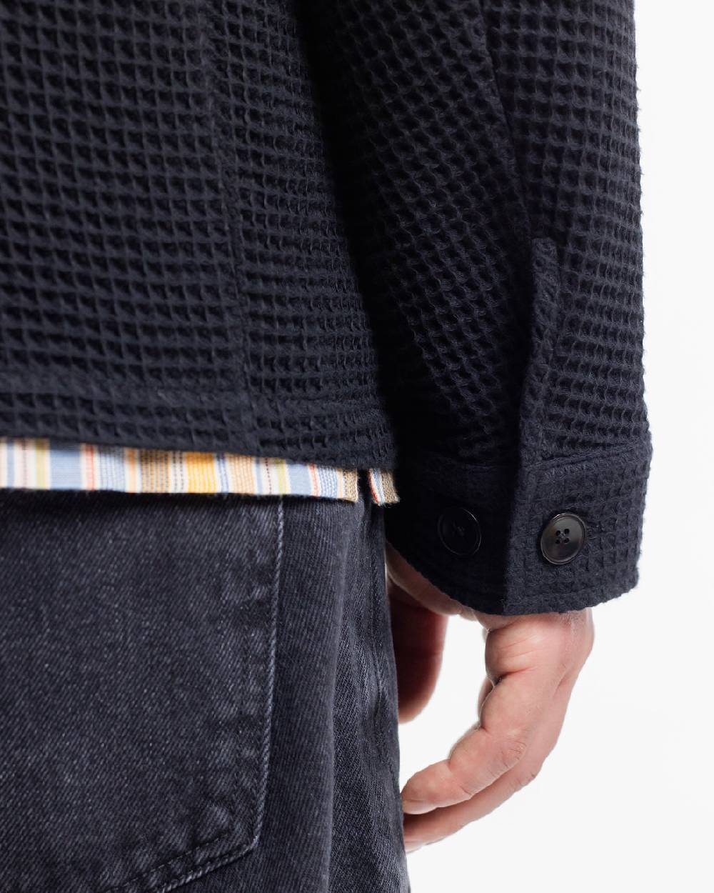 Rotholz Workwear Jacke Waffle Cotton - Schwarz Top Angebot