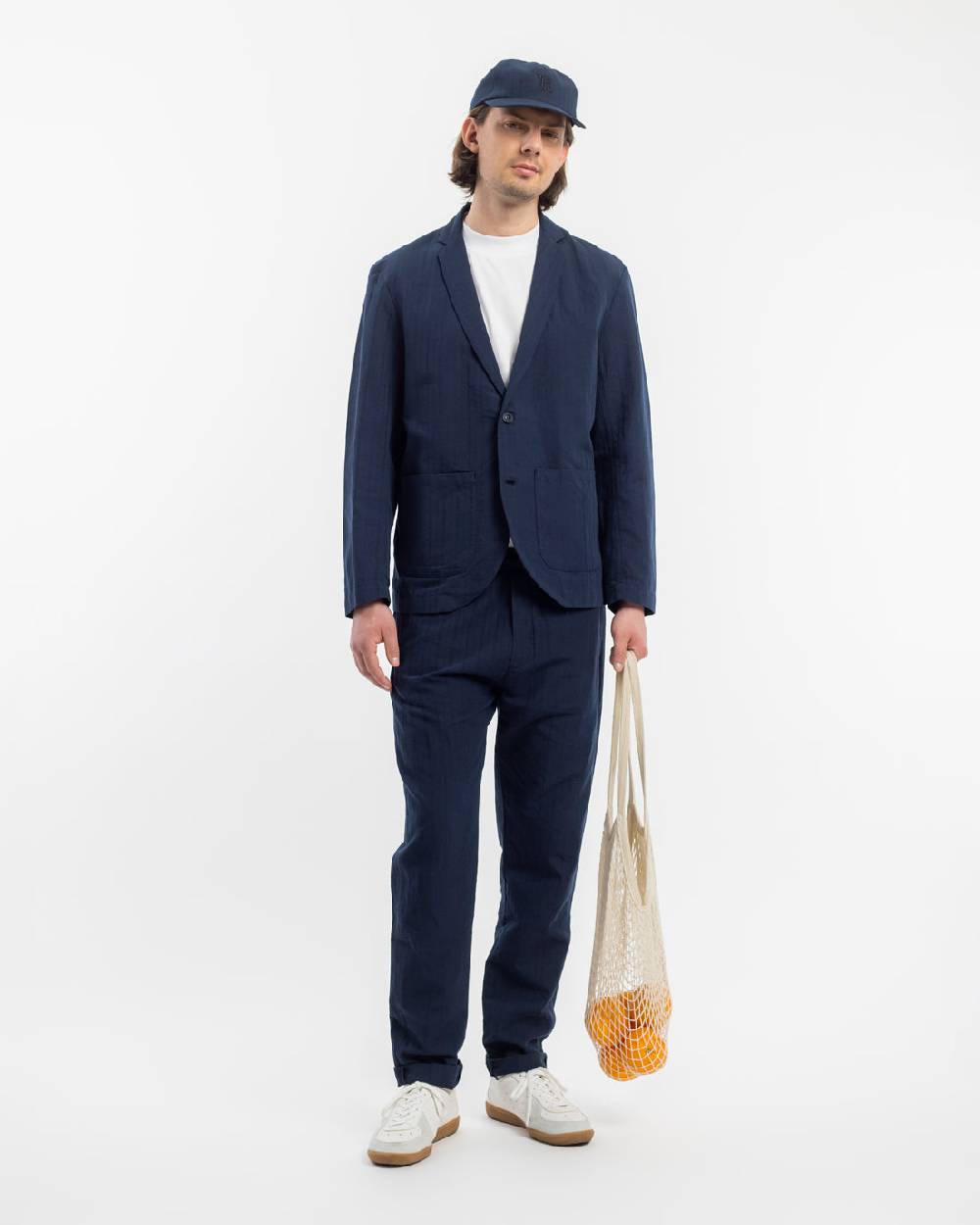 Rotholz Workwear Blazer Leinen Mix - Dunkelblau Zeitlich begrenztes Angebot