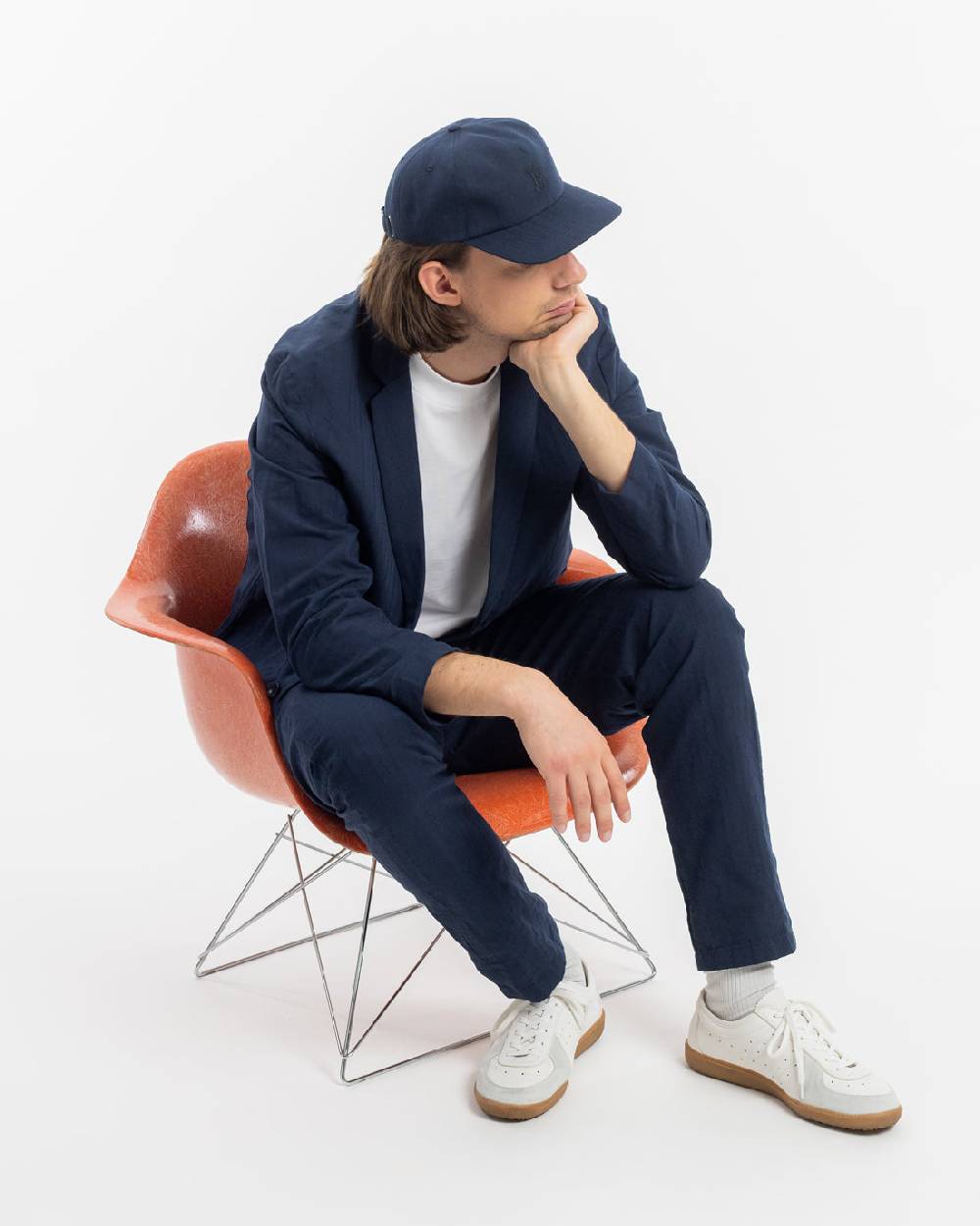 Rotholz Workwear Blazer Leinen Mix - Dunkelblau Zeitlich begrenztes Angebot