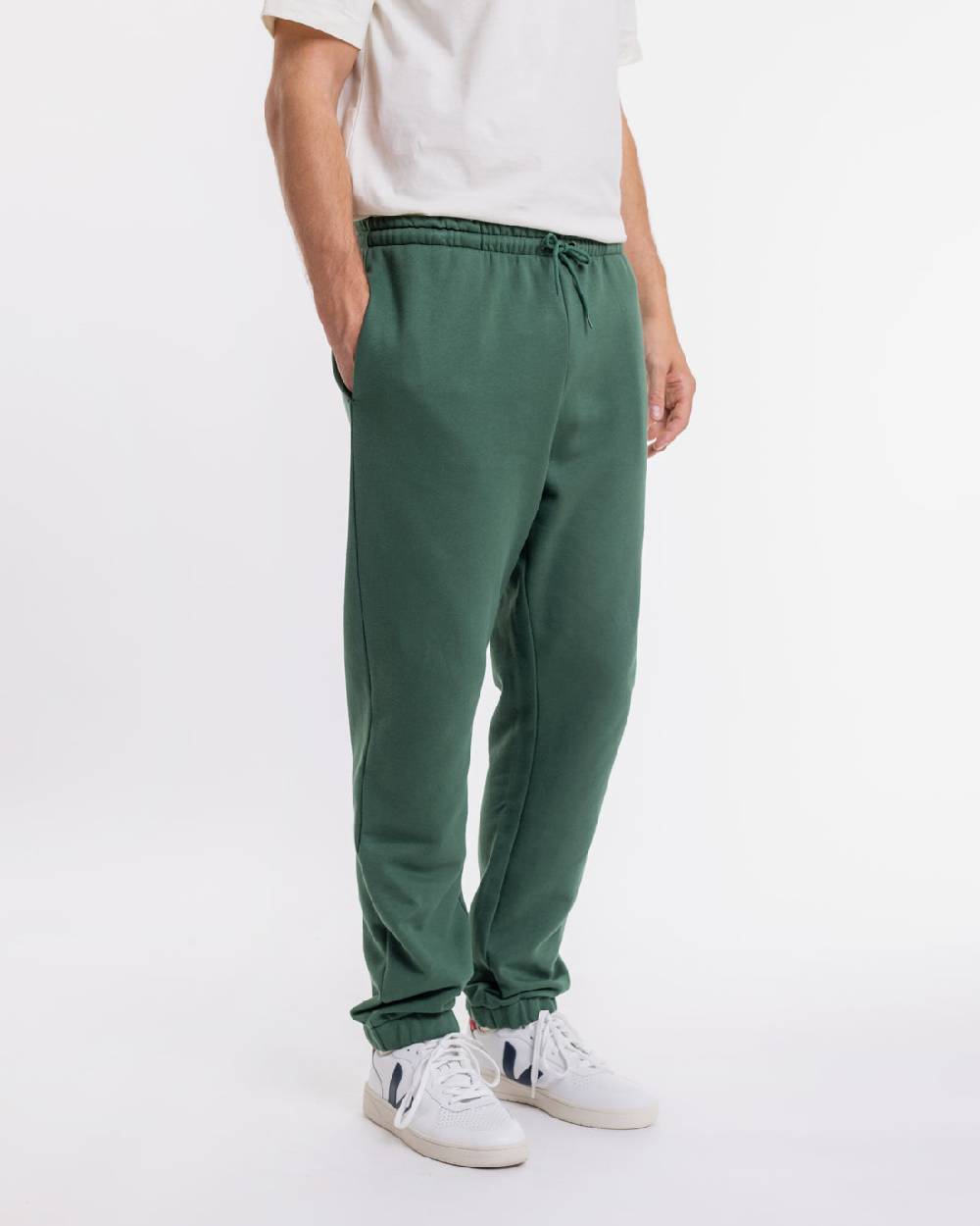 Rotholz Logo Sweatpants aus Bio-Baumwolle Grün Begrenzte Freigabe