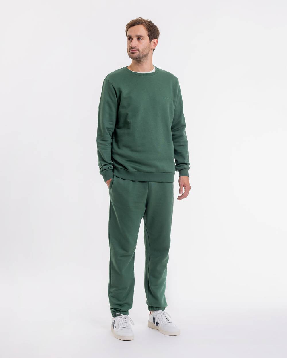 Rotholz Logo Sweatpants aus Bio-Baumwolle Grün Begrenzte Freigabe