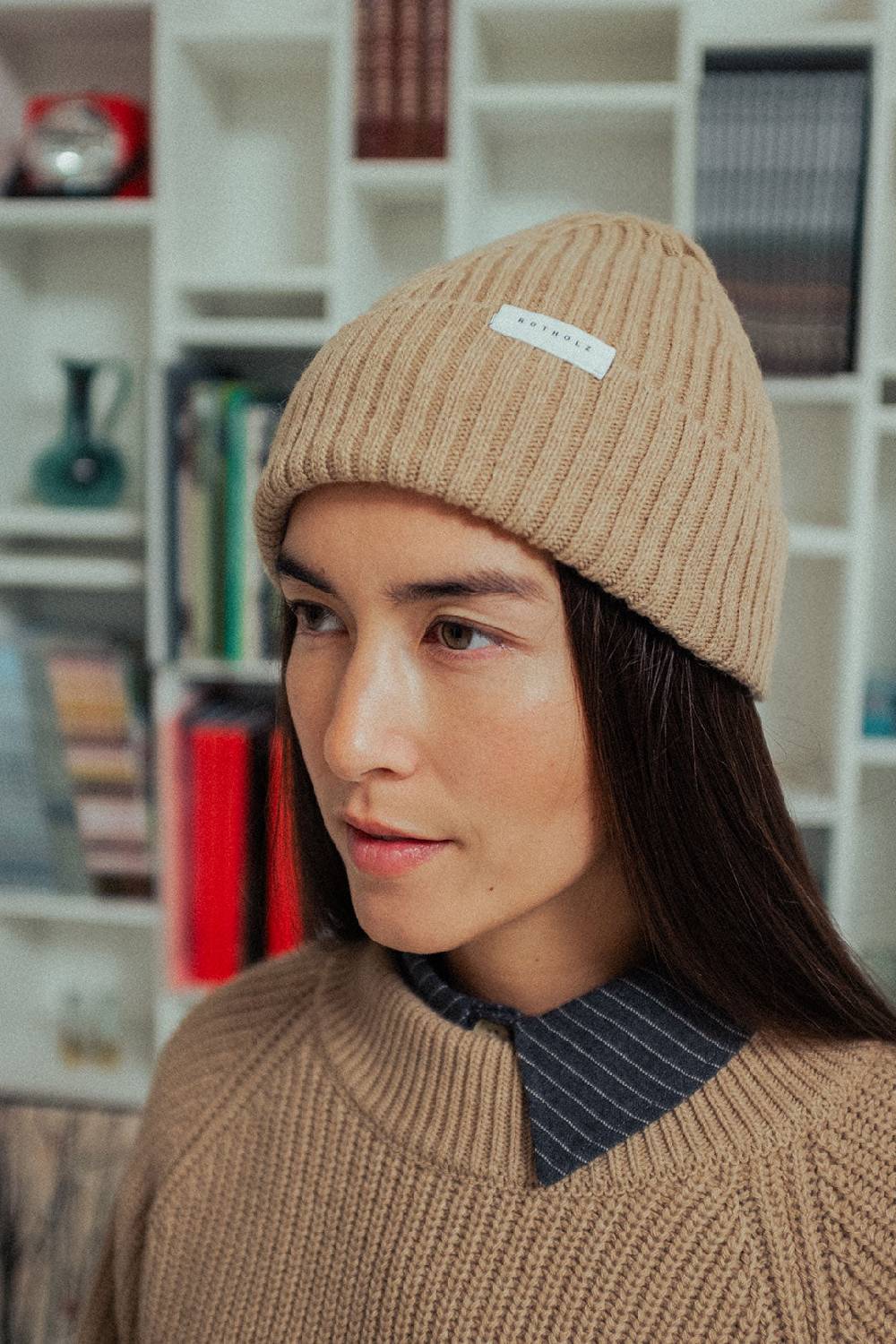 Rotholz Klassische Mütze Wollmix Ripp - Beige Bis zu 50% Rabatt