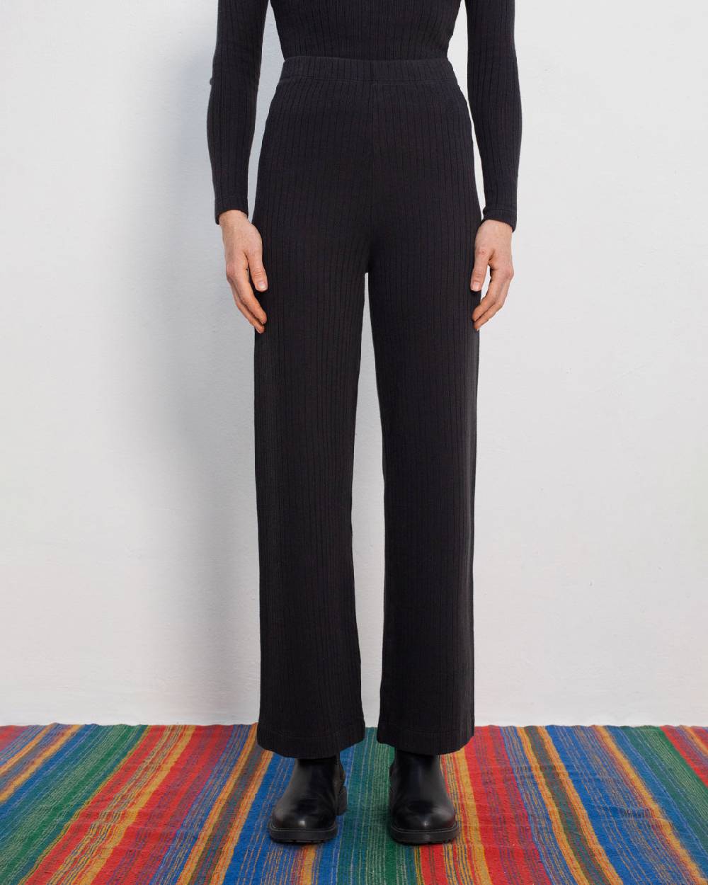 Rotholz Schwere Gerippte Hose Bio Baumwolle - Schwarz Kostenloser Versand international