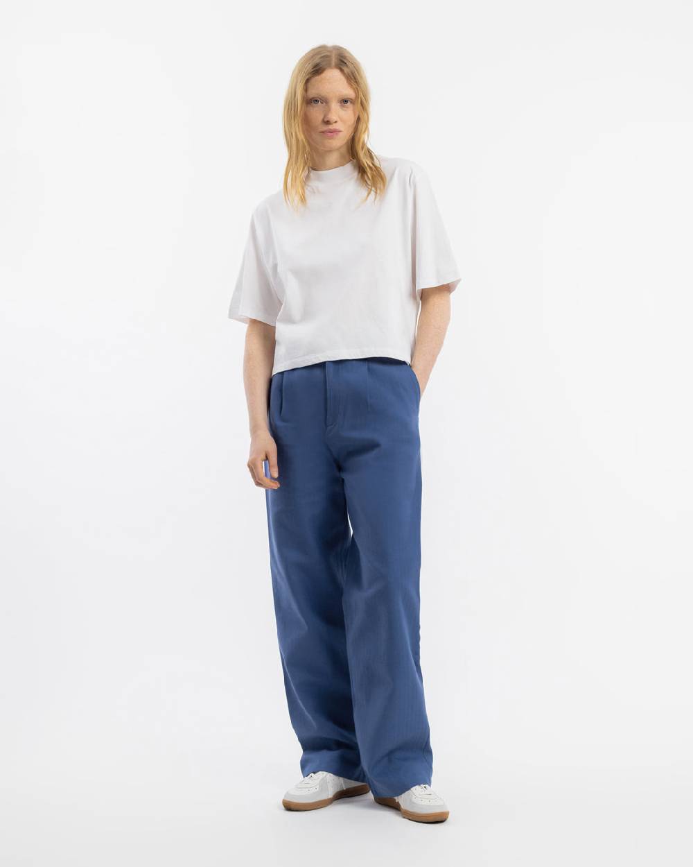 Rotholz High Waist Hose Bio-Baumwolle - Blau Begrenzt auf 3 Tage