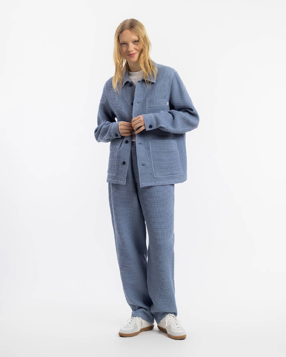 Rotholz Workwear Jacke Waffle Cotton - Hellblau 2025