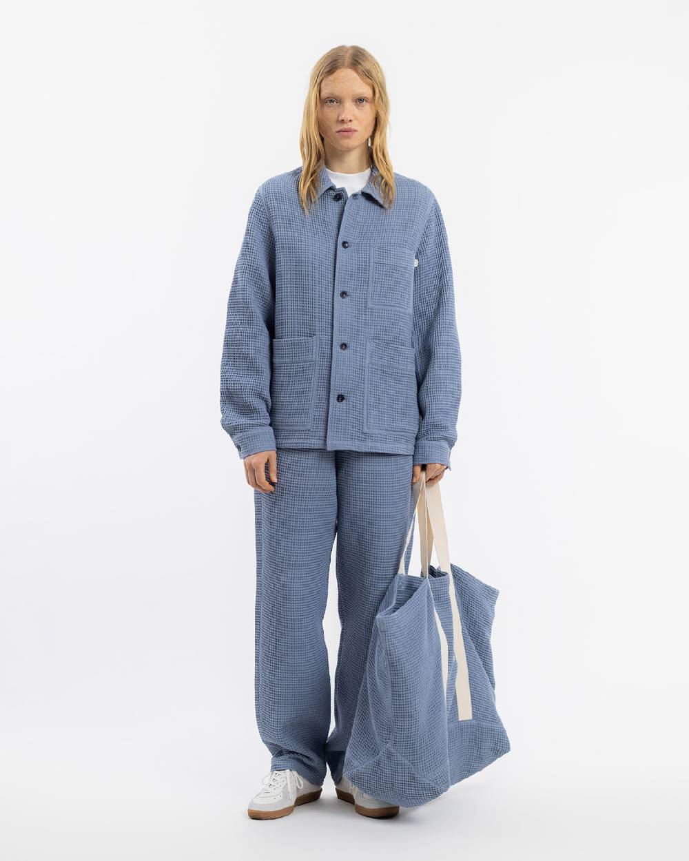 Rotholz Workwear Jacke Waffle Cotton - Hellblau 2025