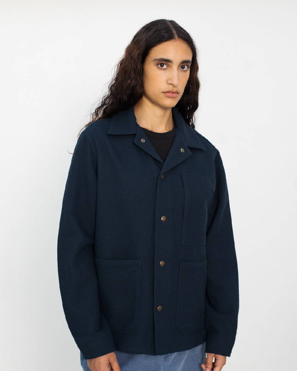 Rotholz Leichte Jacke Waffle Cotton - Blau im Angebot