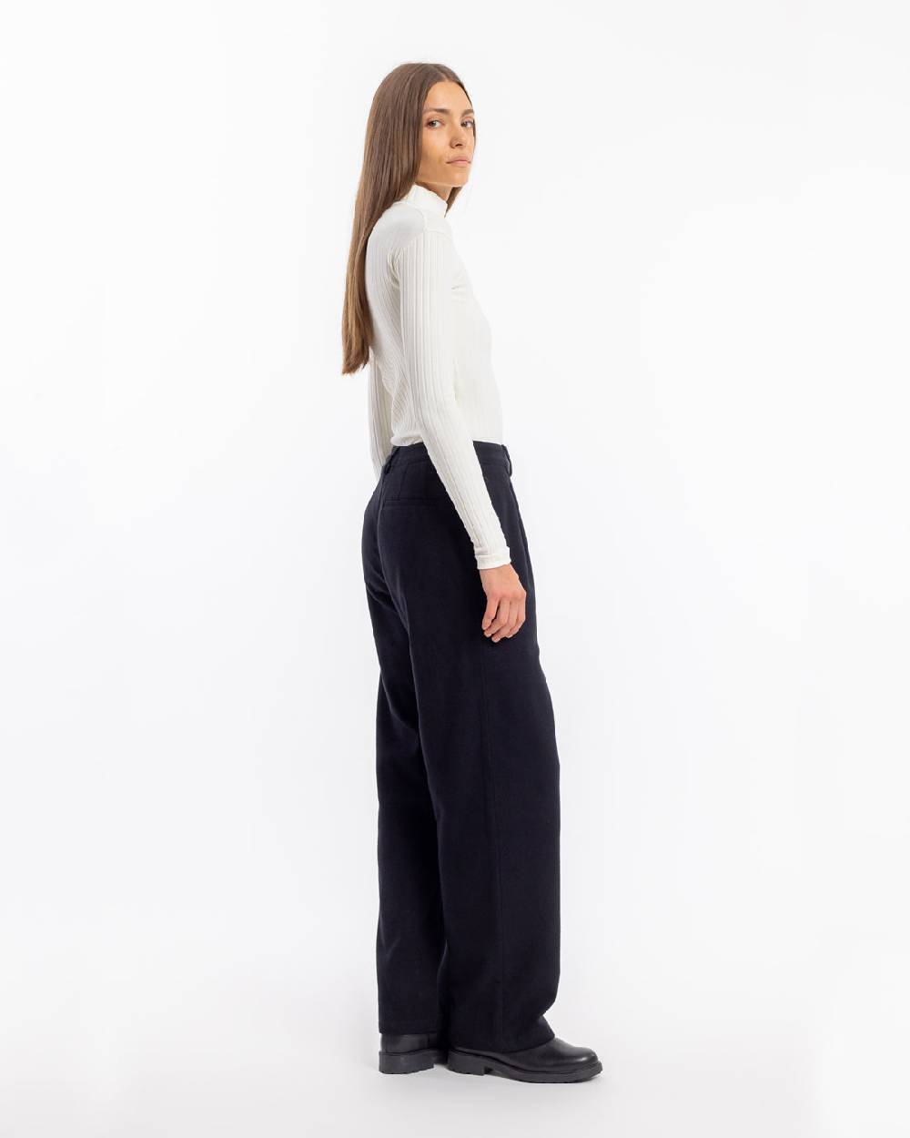 Rotholz Geripptes Longsleeve Bio Baumwolle - Off-White Blitzverkäufe