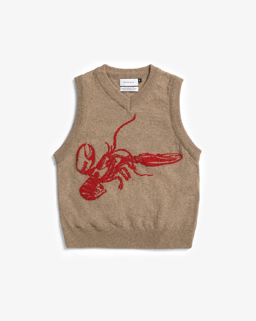 Rotholz Lobster Weste Recycelte Wolle - Braun Fabrikpreis