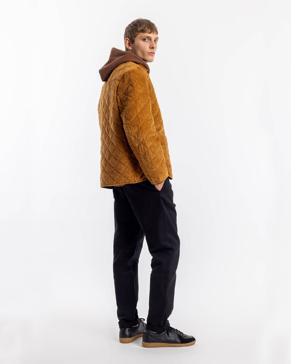 Rotholz Gesteppte Cord Jacke - Toffee Flash Sale
