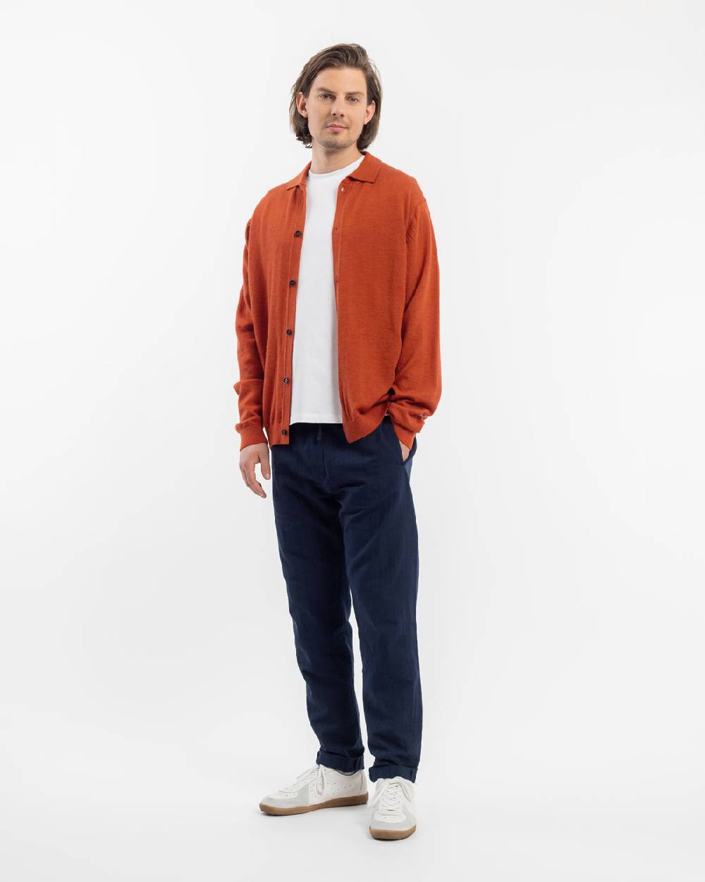 Rotholz Strick Shirt Merinowolle - Rot Cyber Monday