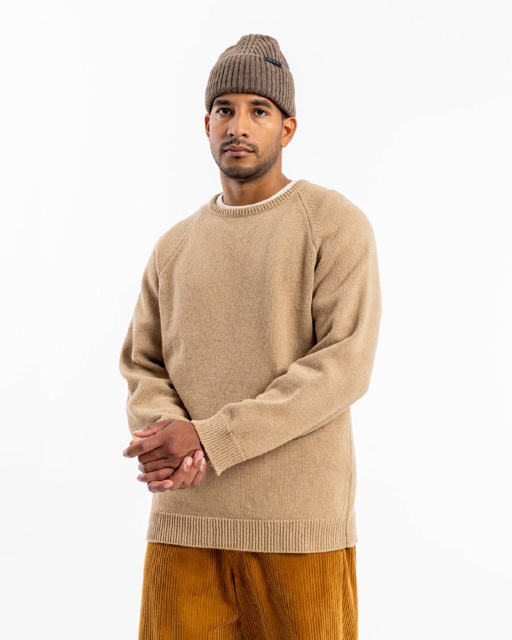 Rotholz Strickpullover Wollmischung - Beige Vatertagsangebot