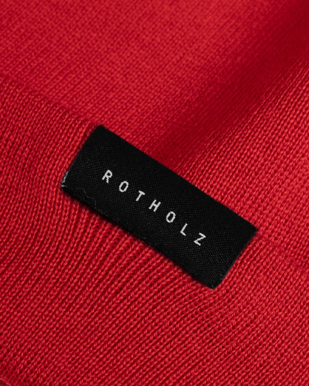 Rotholz Klassische Mütze Bio Merinowolle - Rot Online Outlet