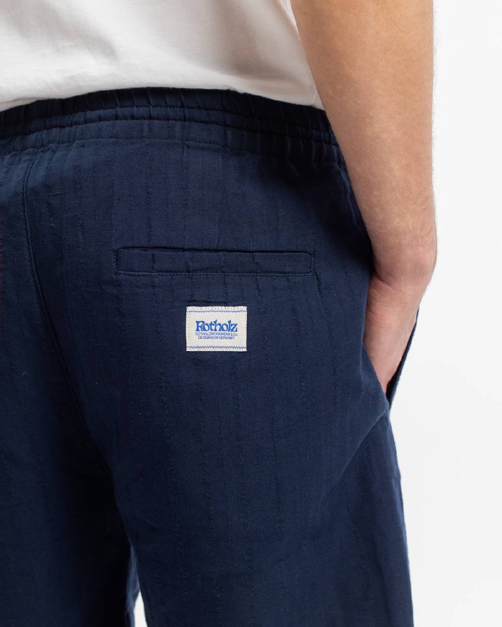 Rotholz Kurze Hose Leinen Mix - Dunkelblau Neuheiten