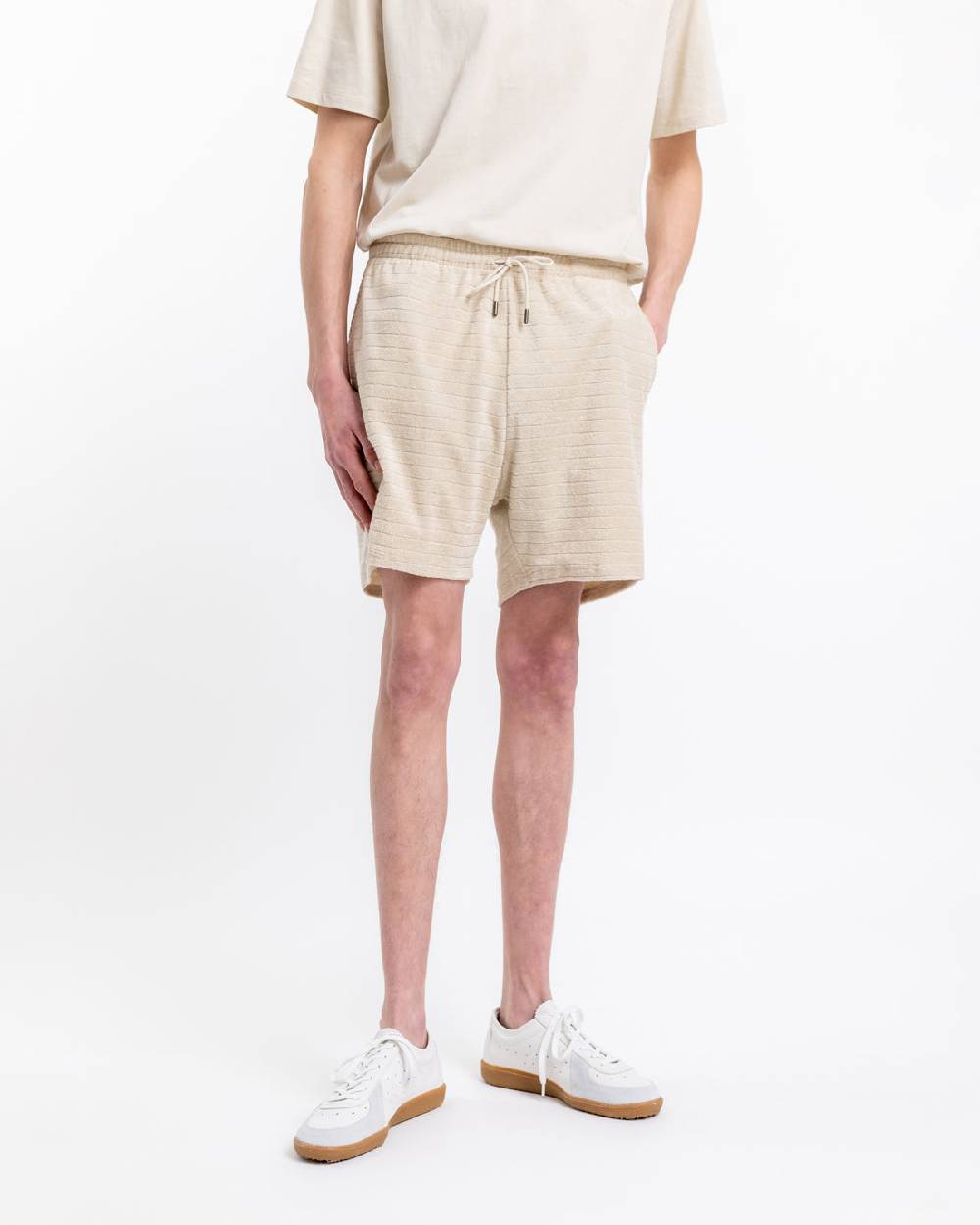 Rotholz Frottee Shorts aus Bio-Baumwolle Creme Tägliche Deals