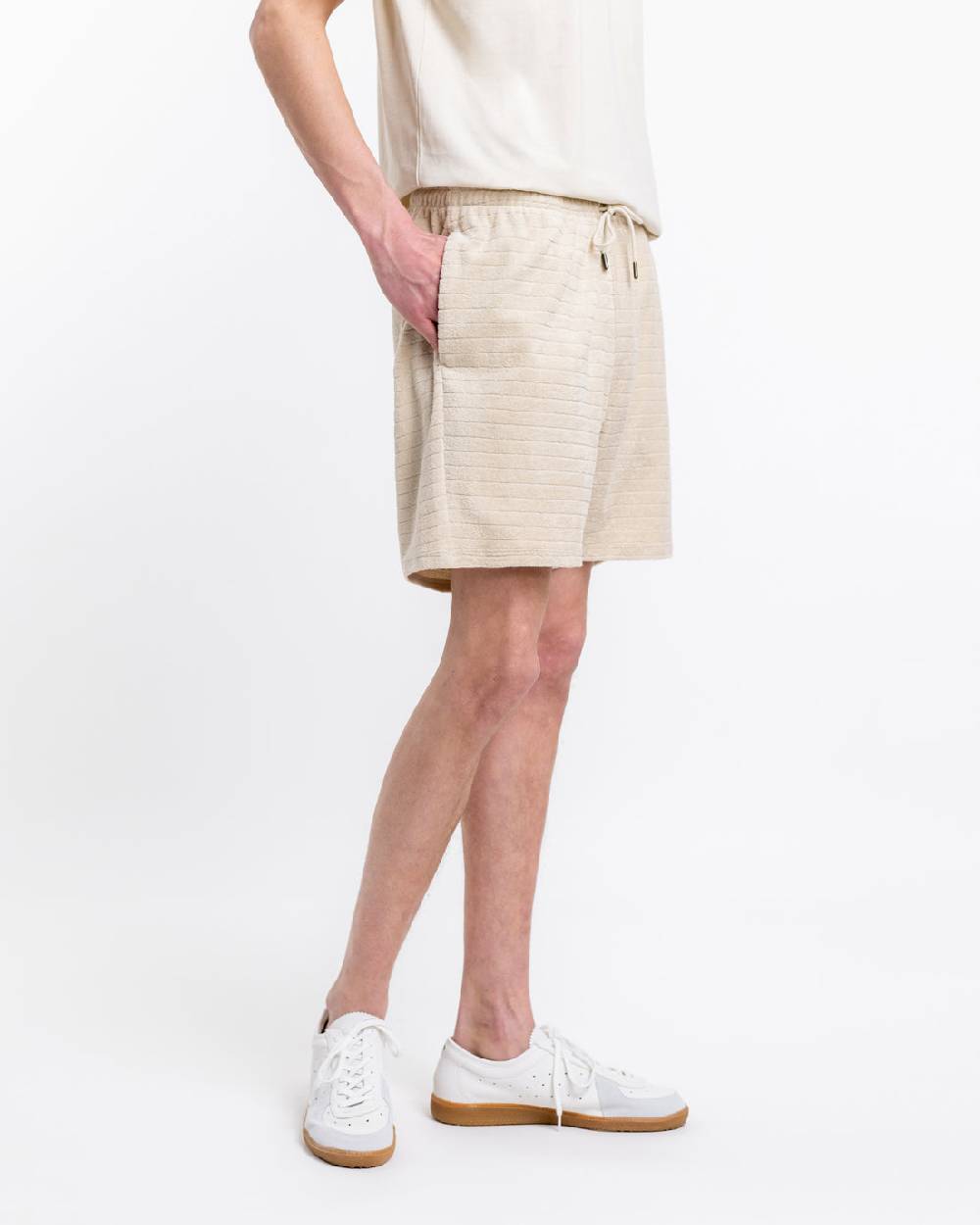 Rotholz Frottee Shorts aus Bio-Baumwolle Creme Tägliche Deals