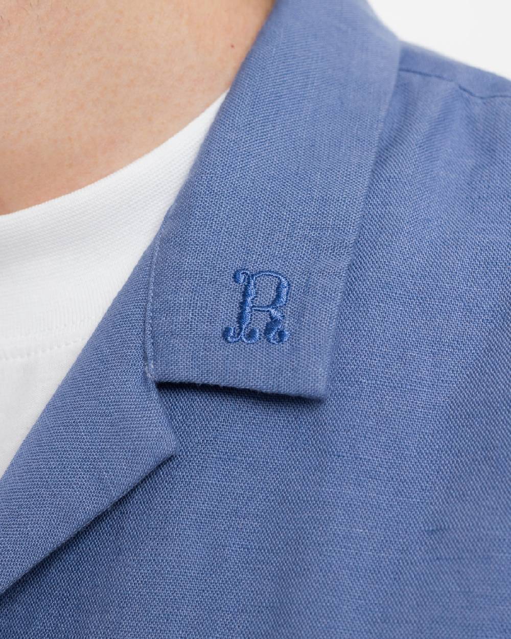 Rotholz Bowling Shirt Leinen Mix - Hellblau Letzte 3 Tage