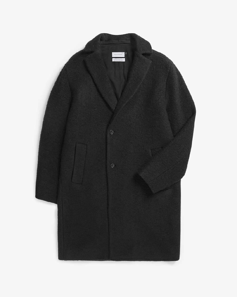 Rotholz Mantel Bio Wollmischung - Schwarz Bis zu 65% Rabatt
