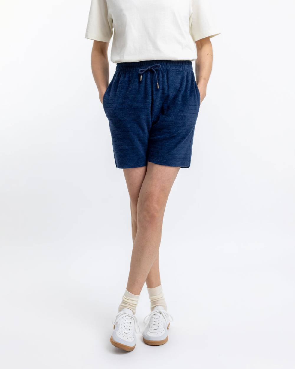 Rotholz Frottee Shorts aus Bio-Baumwolle Blau Bis zu 55% Rabatt