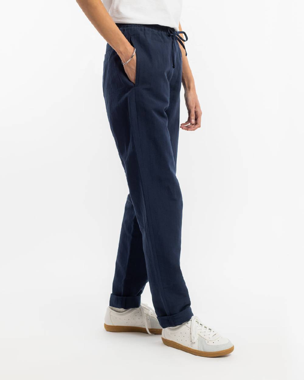Rotholz Hose Leinen Mix - Dunkelblau Discount Store für neue Produkte