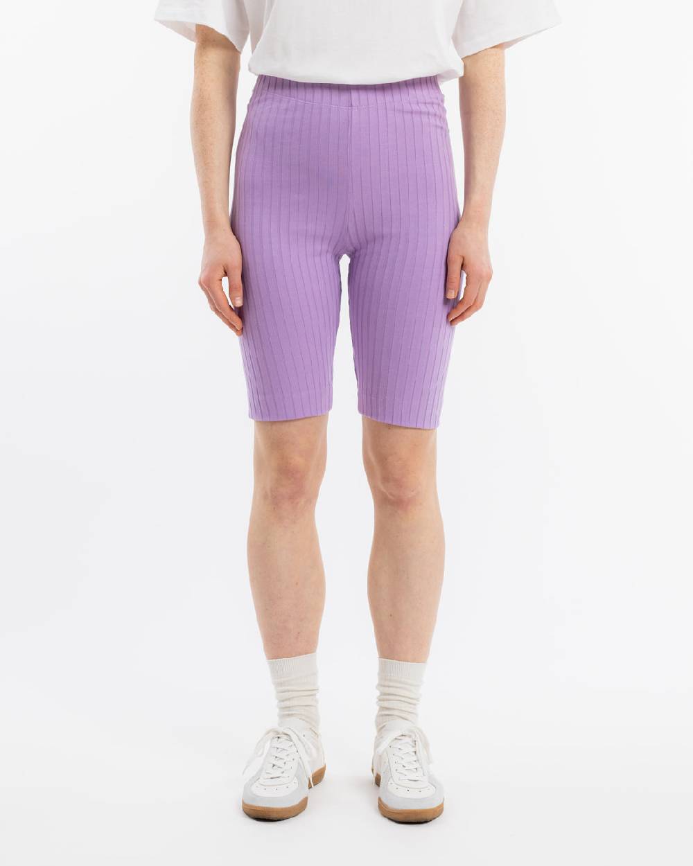 Rotholz Gerippte Biker Shorts Bio Baumwolle - Lavendel Nur noch ein Tag übrig