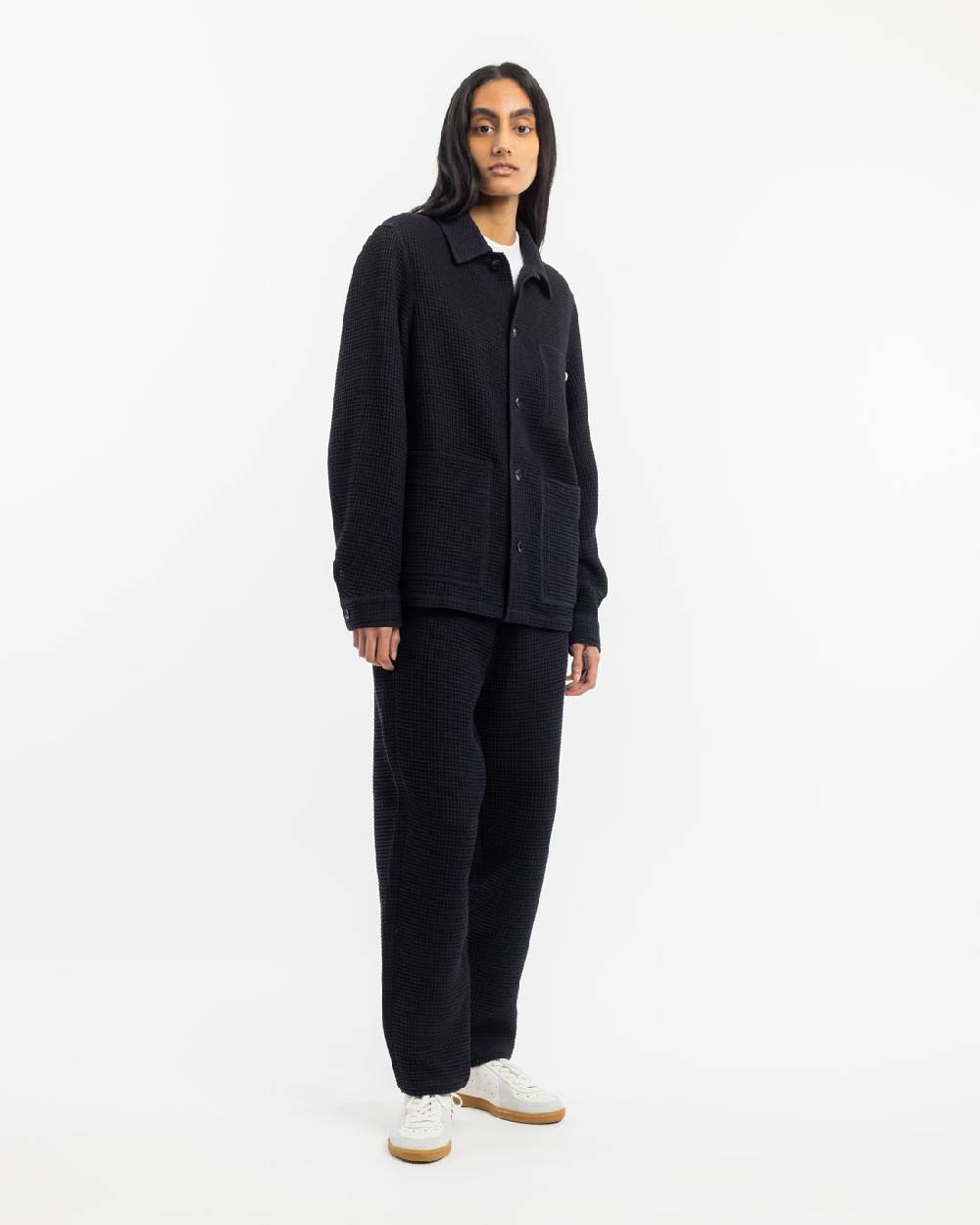 Rotholz Workwear Jacke Waffle Cotton - Schwarz 50% Rabatt mit kostenlosem Versand