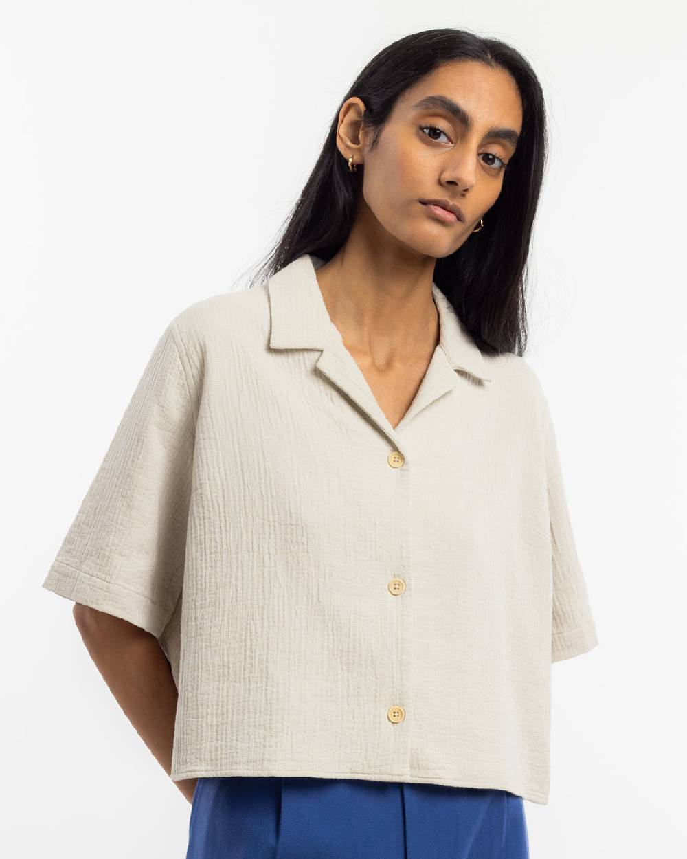 Rotholz Kurzes Bowling Shirt Bio Baumwolle - Sand 50% Rabatt für begrenzte Zeit